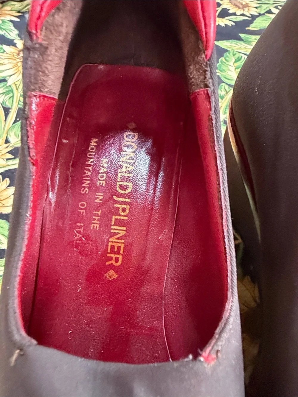 Donald J. Pliner Women's Brown and Red Slip-On Shoes 9m